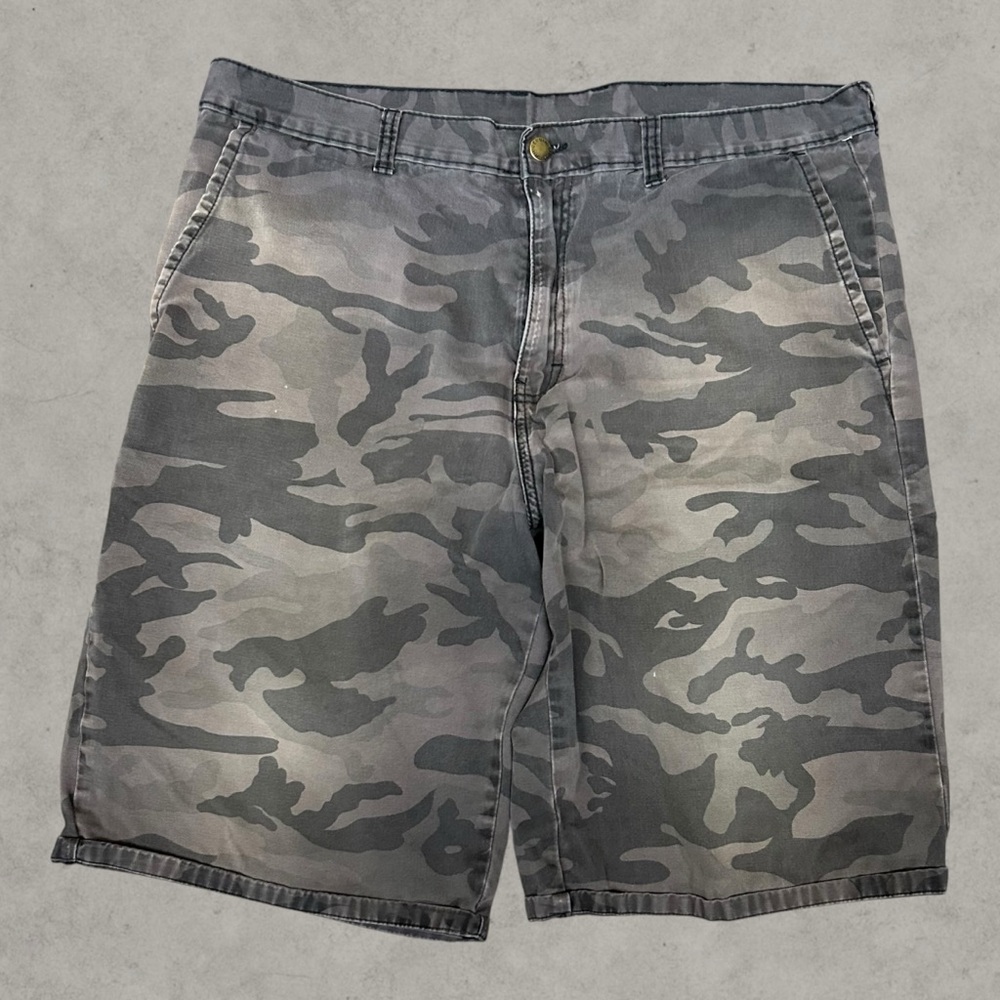 Dickies Shorts Mens 38 Gray Y2K Camouflage Baggy Wide-Leg Grunge‎ 2000s Mallgoth